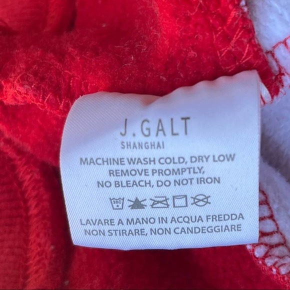 John Galt Sweater Adult One Size Red White Sweatshirt Flag - Picture 6 of 6